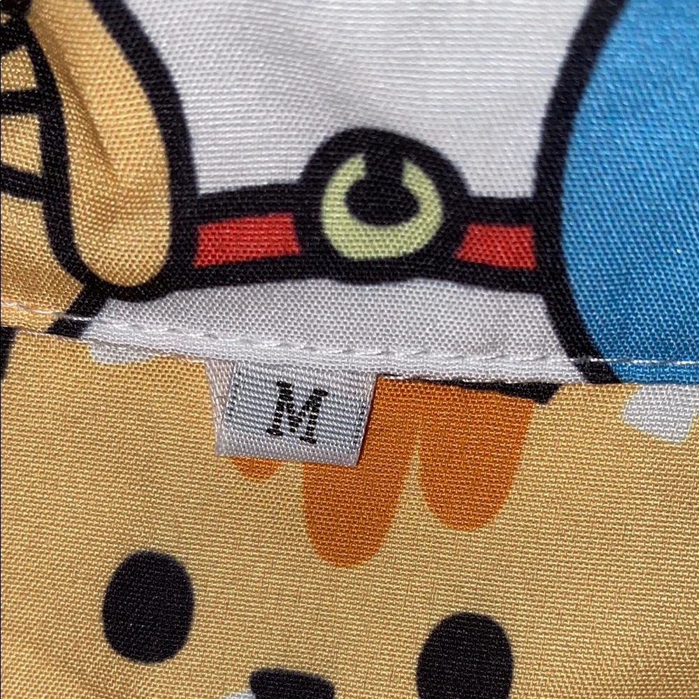 Blue and Yellow Casual Button Down Shirt with Playful Print - Picture 4 of 9